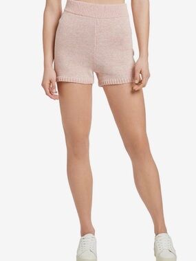 VGUC Juicy Couture Heather Pink Sz XL ribbed waist sweater shorts
